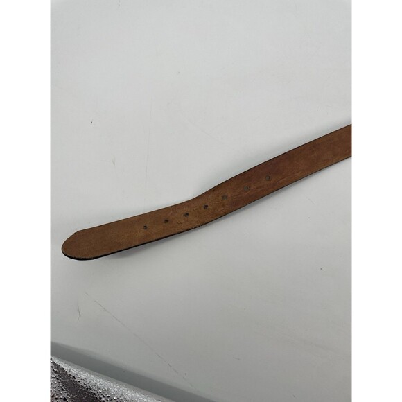 VTG 70s Tooled Leather Belt Western Horse Mountains Sunrise Cowboy Name Julio - Picture 12 of 12